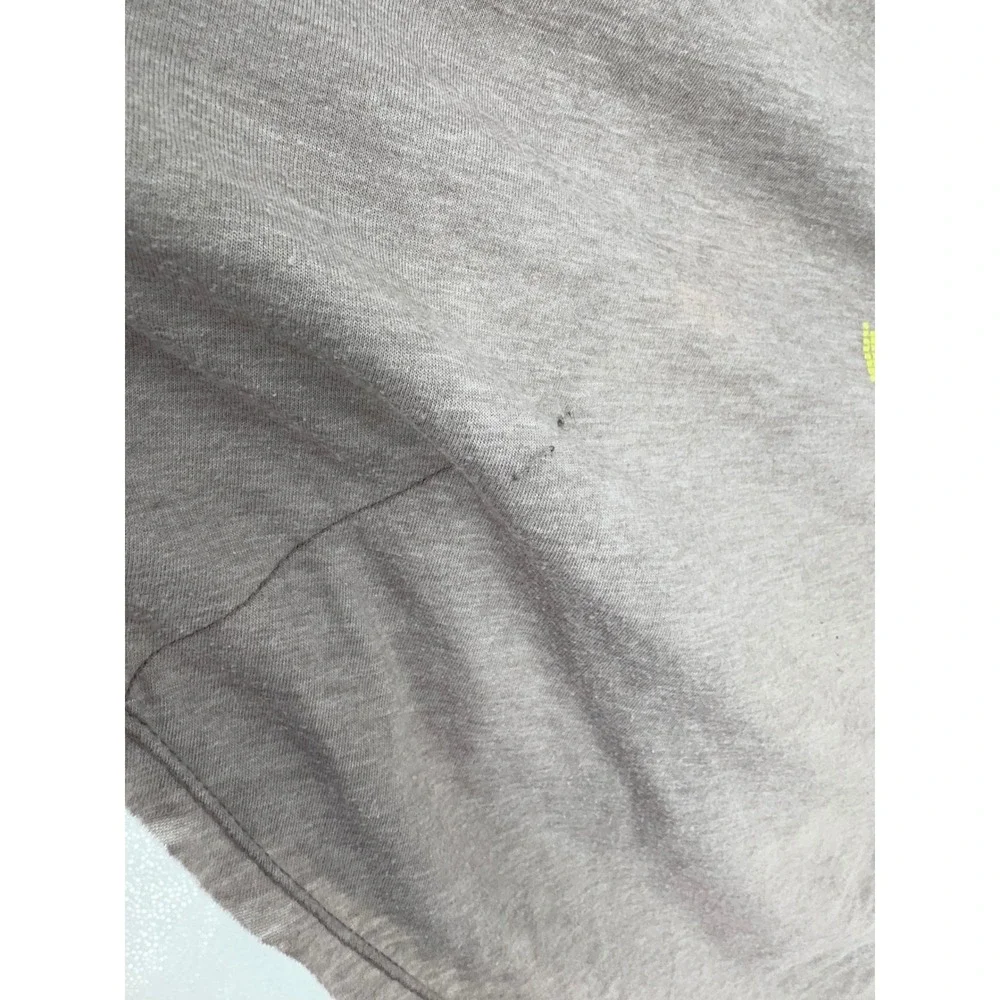 JW‎ Los Angeles Poncho Style T Shirt Women XS Taupe Embroidered Oversized